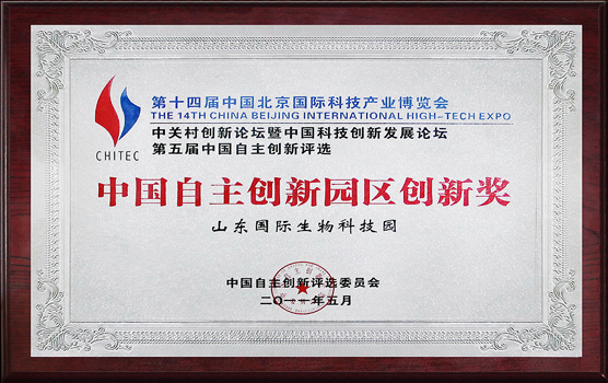 中国自主创新园区创新奖